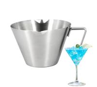 Taza de medición de café de acero inoxidable resistente al calor con básculas de medición triple, asa ergonómica, diseño de doble boquilla | Ideal para cerveza