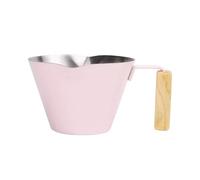 Taza De Medición Para Café - 100ml Taza de Cappuccino con Doble Pico y Escala - de Té de Acero Inoxidable con Asa - Para Café, Té, Leche, Elaboración Casera, Cocina, Restaurante, Latte