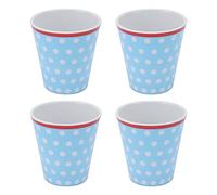 Taza de melamina innovadora, taza de bebida de porcelana de imitación, taza para bebidas para restaurante escolar, 4 Uds.