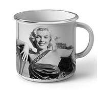 Taza de metal esmaltado, diseño de Marilyn Monroe, para coche, diseño de Star Hollywood