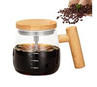 Taza de mezcla automática de vidrio de 400 ml con tapa, taza de café con agitación duradera, taza de mezcla de café para empresas domésticas