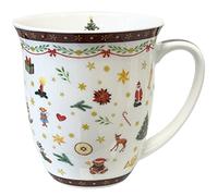 Taza de Navidad, diseño nostálgico, color rojo