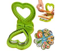 Taza de pan en forma de corazón: forma de sándwich de acero sin instrucción y casillero | Linda tostada para el desayuno, bocadillos en caja en, almuerzo para, o
