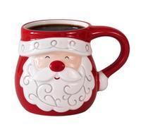 Taza de Papá Noel, 350 ml, taza de cerámica, celebraciones festivas | Vajilla festiva, superficie de cerámica lisa, mantiene las bebidas cálidas, para el hogar y la oficina, 350 ml