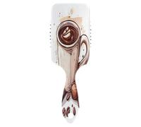 Taza de peine de chocolate caliente, peines antiestáticos para mujer, cepillo para el pelo para mujer