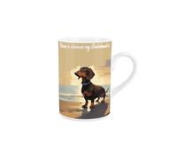 Taza de perro salchicha - Cute Dog Home is Wherever My Dachshund is - Taza de regalo/regalo para los amantes de las mascotas (CHW11956-1)
