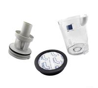 Taza de polvo y filtro, 1 juego con filtros internos y externos, piezas de repuesto lavables para mantenimiento de aspiradora inalámbrica, diseño reutilizable para una fácil limpieza y longevidad