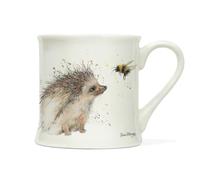Taza de porcelana con diseño de animales, aprox. 0,3 l, taza de café, taza de té, taza con asa, taza de erizo y abejorro