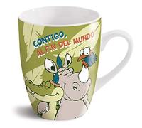 Taza de porcelana "Contigo, al fin del mundo"