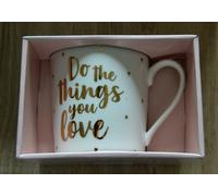 TAZA DE PORCELANA Depesche en caja de cartón, TAZA, "DO THE THINGS YOU LOVE",...