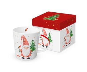 Taza de porcelana, diseño de enano de invierno en la nieve, 0,4 x 10,5 cm