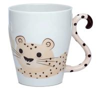 Taza de Porcelana Puckator - Asa con Forma de Cola de Guepardo - Zooniverso Producto Oficial - Especial Regalos Para Todos - Vasos, Tazas y Platillos