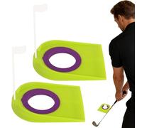 Taza De Putt Interior, Ayuda de Entrenamiento con Bandera, Hoyo De Golf, para Exterior Sala de Juegos Jardín Patio Césped Hombres Mujeres Jóvenes Atletas y Principiantes