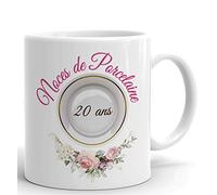 Taza de regalo de cumpleaños, 20 años de boda, boda, porcelana, original, pareja romántica