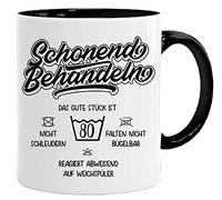 Taza de regalo de cumpleaños con texto en alemán |Schonend Behandeln Das Gute Stück ist 80 Geschenk zum 80 Geburtstag 80 Jahre | Geburtstag Geschenkideen | Geschenke für Papa | Opa Cup | Geschenkidee