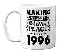 Taza de regalo de cumpleaños número 29 para hombres y mujeres - Making the World a Better Place Since 1996 - Regalos de feliz cumpleaños 29 para abuelo, abuela, abuela, Nan, Retro Back In 1996 Age