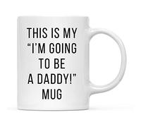 Taza De Regalo Esta es mi taza de ¡Voy a ser papá! Taza De Té Compromiso | 2 unidades-330ml Ligero Tazas De Cafe Personalizadas Reutilizable Mug Recuerdos Cumpleaños
