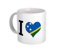 Taza de regalo: Me encanta la bandera de las Islas Salomón