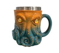 Taza de resina con diseño de pulpo Oceans Creature para amantes del mar, taza de café con estatua de pulpo 3D, vasos de resina para capuchino, latte, leche, sopa, agua, , cerveza, vino, whisky