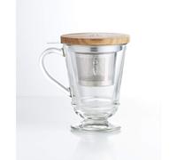 Taza de t La Rochere Napoleon Bee con infusor y tapa - Tazas de t elegantes para cualquier ocasi n - Cristaler a vintage (255 ml)