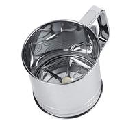 Taza de tamiz de harina de acero inoxidable Exprimidor de harina de mano Tamiz de harina de azúcar en polvo Colador de malla fina para pastel Galleta Postre Receta de cocina casera Herramienta para ho