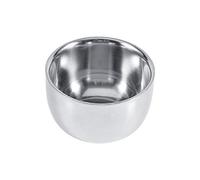 Taza de tazón de afeitar de acero inoxidable Taza de metal duradero para hombres Taza de peluquería Crema de afeitar Taza de jabón Herramienta de taza de tazón Brocha de afeitar duradera