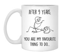 Taza De Té 9 Year Anniversary For And 9Th Wedding Anniversary For And Wife 9Th Year Dating Anniversary You'Re My Favorite Thing White Taza De Café Graciosa Clásico Taza Personalizada Para 330ML