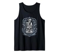 Taza de té Adornada con Texto en inglés I Am The Tea Camiseta sin Mangas