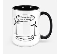 Taza De Té Aerogenerador, Aerogeneradores, Fanático Del Heavy Metal, Energías Renovables, ¿Cuál Es Tu Tipo De Música Favorito? Soy Un Gran Tazas Desayuno Premium Tazas De Cafe Para 330Ml
