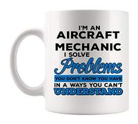 Taza De Té Aircraft Mechanic Best Solve Problem You Dont Know Way Can'T Understand Engines Machines Mechanician Engineer Machinist Mechanist Premium Tazas De Cafe Ideal Tazas Desayuno Para 300ML