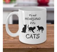 Taza De Té Amante De Los Gatos No Es Acaparamiento Si Se Trata De Gatos. Gato Lindo, Adorable, Ronroneo, Maullido, Loca De Los Gatos. Tazas Desayuno Tazas De Cafe Para 330ML