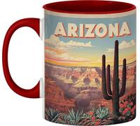 Taza De Té Arizona Grand Canyon With Vibrant Sunset And Cactus Tazas Desayuno Decorativa Tazas De Cafe Premium Taza Personalizada Para Uso Diario Cumpleaños Oficina 300ML