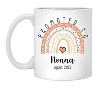 Taza De Té Ascendido A Nonna Otra Vez, Nonna Rainbow Tazas Desayuno Premium Tazas De Cafe Clásico Taza Personalizada Para Cumpleaños Oficina Regalo 330Ml