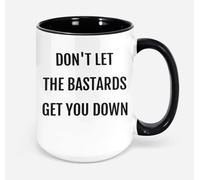 Taza De Té Bastardos Divertidos Ánimo Refuerzo Positivo Ánimo No Dejes Que Los Bastardos Te Depriman Tazas Desayuno Ideal Tazas De Cafe Decorativa Taza Personalizada Para Regalo Uso Diario 330Ml