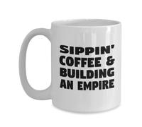 Taza De Té Bebiendo Construyendo Un Imperio Emprendedores Jefe Tazas Desayuno Ideal Tazas De Cafe Premium Taza Personalizada Para Oficina Uso Diario Cumpleaños 330ML