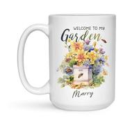 Taza De Té Bienvenida Personalizada A Mi Jardín Tazas De Cafe Uso Diario Taza Personalizada Clásico Tazas Desayuno Para Cumpleaños Oficina Todas Las Ocasiones 330ML