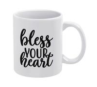 Taza De Té Bless Your Heart Tazas Desayuno Clásico Tazas De Cafe Ideal Taza Personalizada Para Todas Las Ocasiones Cumpleaños Oficina 300ML