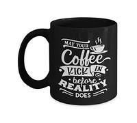 Taza De Té Buenos Días, Que Tu Patada Llegue Antes De Que La Realidad Te Haga Bien. Taza Personalizada Divertido Tazas De Cafe Premium Tazas Desayuno Para Uso Diario Cumpleaños Oficina 330ML