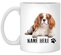 Taza De Té Cachorro Cavalier King Charles Spaniel Con Nombre Personalizado, Texto Personalizado Taza Personalizada Ideal Tazas Desayuno Decorativa Tazas De Cafe Para Uso Diario Cumpleaños