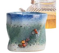 Taza de té cambiante al horno, taza de café de cerámica,Taza de té Taza de cerámica - Tazas de café portátiles de cerámica de 300 ml, tazas de leche para familiares, amigos, niños y fi