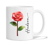 Taza De Té Camelia Blanca Personalizada Tazas De Cafe Para 330ML