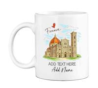 Taza De Té Catedral De Florencia Personalizada Blanca Para 330ML