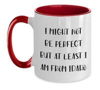 Taza De Té Cita Divertida De Dos Tonos Sobre El Orgullo De Idaho: "Puede Que No Sea Perfecto, Pero Al Menos Soy De Idaho". Ideal Tazas De Cafe Clásico Tazas Desayuno Para 330ML
