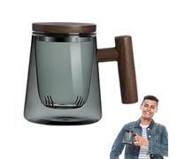 Taza de té con colador y tapa, taza de té, taza de té de flores, taza de té con colador, taza de té de portátil con colador integrado, taza de infusión para té suelto, té de flores y bolsitas