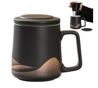Taza de té con infuser - 3,35 x 4,72 x 4,53 Inchestea Infuser Cup | 360 ml Brewer Kettle Mug | Matte Ceramic Teacup | Tea Bottle with Infusers for Men Women Lovers Home Workplace Offices Coffee Travel