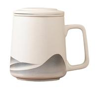 Taza de té con infusor y tapa, botella de café de 360 ml, botella de té con infusor, para hombres y mujeres, hogar, trabajo, oficinas, viajes, celebraciones