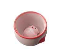 ＡＷＨＡＯ Taza de Té con Mascota de Té, Estatua de Cerdito, Colección de Figuras en Miniatura, Decoración de Mesa para Sala de Estar, Oficina, tal como se describe, 160 Ml