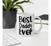 Taza de té con texto en inglés "Best Daddy Ever", taza de té para el día del padre, taza de café divertida de 325 ml, taza de cerámica novedosa, E01