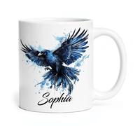 Taza De Té Cuervo Volador Personalizado Taza Personalizada Decorativa Tazas De Cafe Clásico Tazas Desayuno Para Cumpleaños Todas Las Ocasiones Oficina 330ML