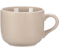 Taza de té de 650 ml, taza de café XXL, taza de cerámica con asa, tazas grandes de café, té, cereales, sopas, tazas de café, tazón de porcelana, taza de sopa con mango (caqui)